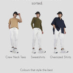Voyager White Elasticated Drawstring Joggers