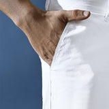 White Cotton Stretch Shorts - Stroll