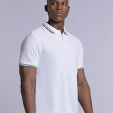 White Knitted Cotton Polo T-Shirt - Stallion 