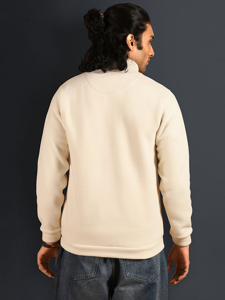 High Neck Zipper Sweatshirt - Sleigh