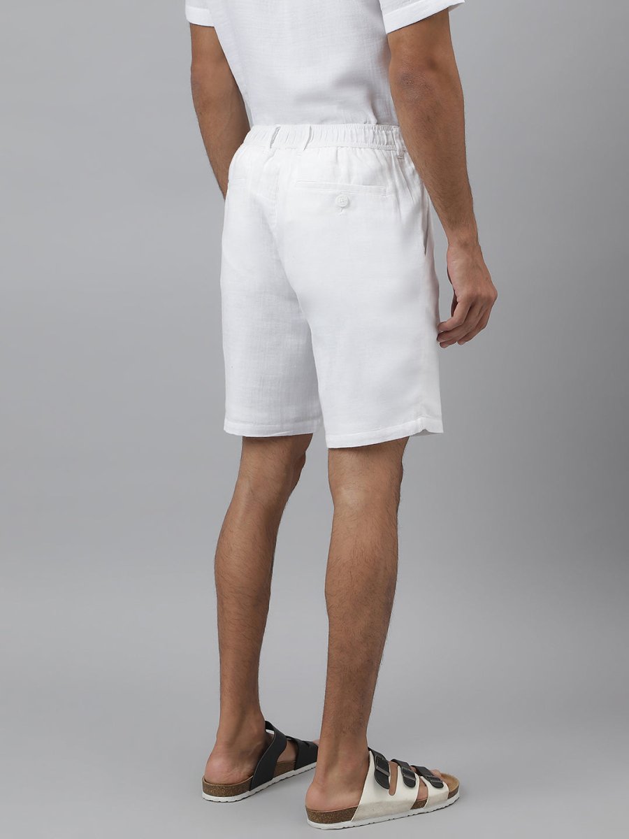 White Cotton Shorts - Zenway
