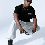 Oversized Black crewneck t shirt