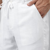 White Cotton Shorts - Zenway