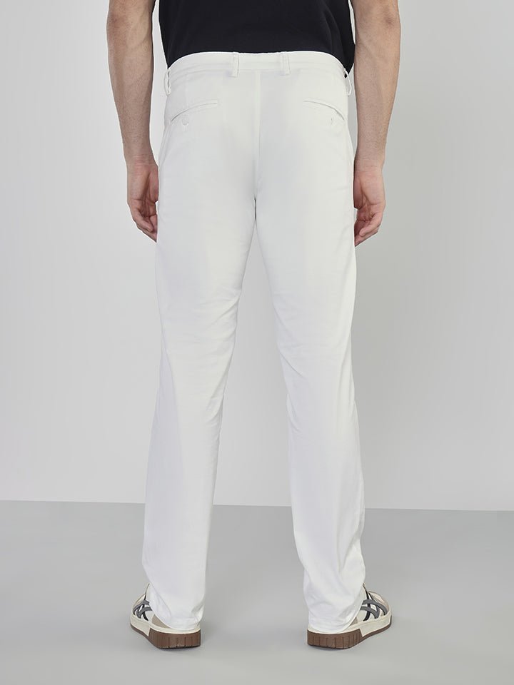 Stride White Cotton Stretch Chinos