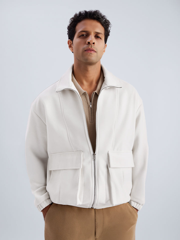 Oversized Full Zipper Jacket - Arctique