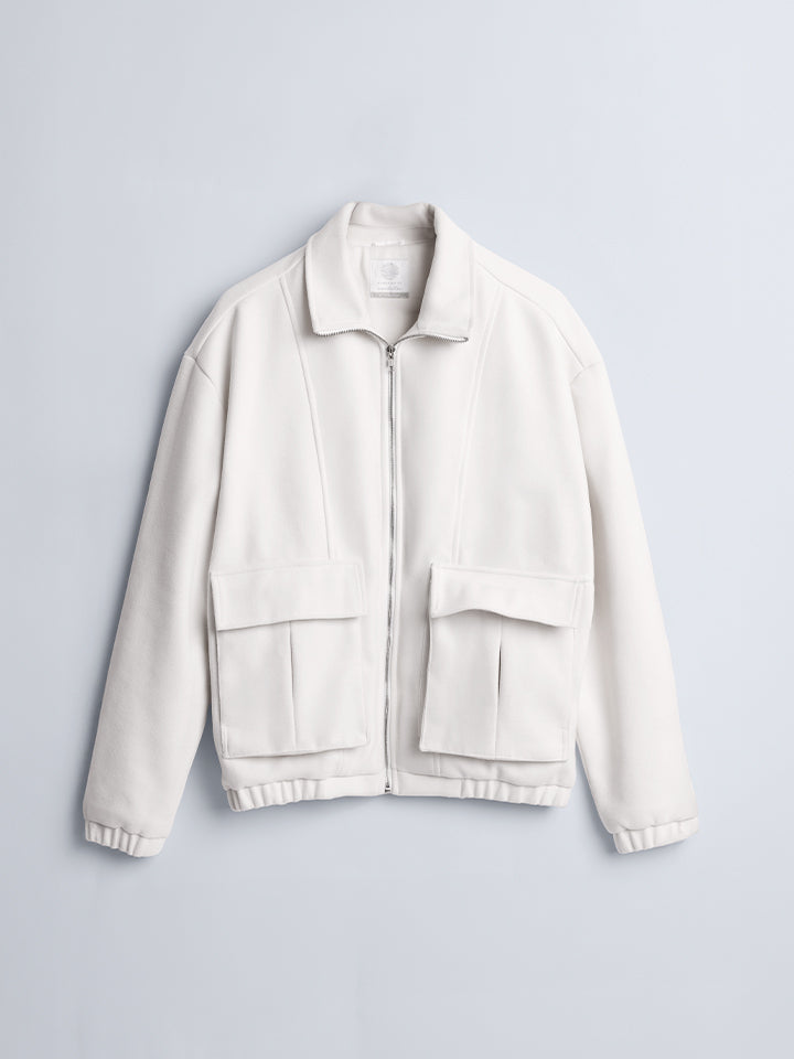 Oversized Full Zipper Jacket - Arctique