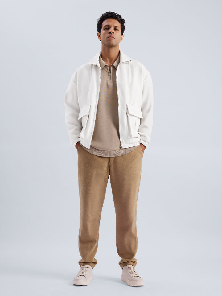 Oversized Full Zipper Jacket - Arctique