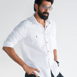 Cotton Twill Biker Shirt - Caravan