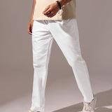 Men’s 100% Cotton White Joggers