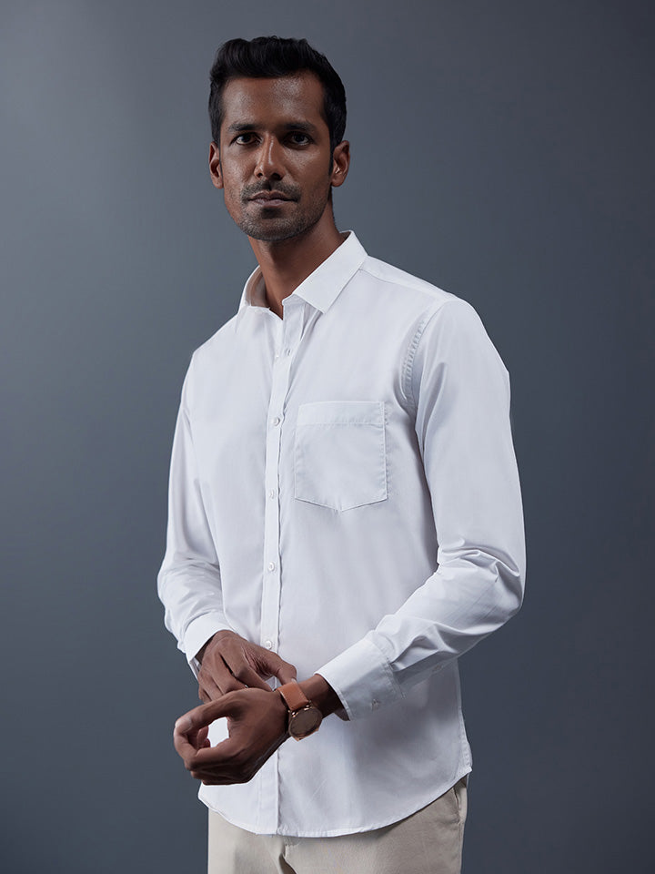 oxford white shirts with 100% cotton - collared shirt - Daystart