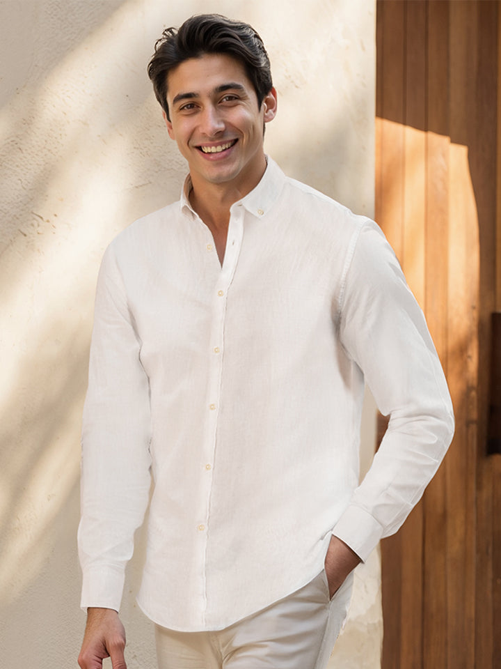 Button-down 100% Linen Shirt - Hampstead