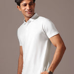 White Supima Cotton Polo T-Shirt