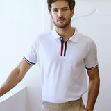 White Cotton Polo T-Shirt - Converge