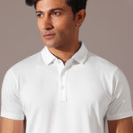 White Supima Cotton Polo T-Shirt