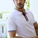 White Cotton Polo T-Shirt - Converge
