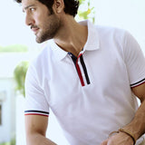 White Cotton Polo T-Shirt - Converge