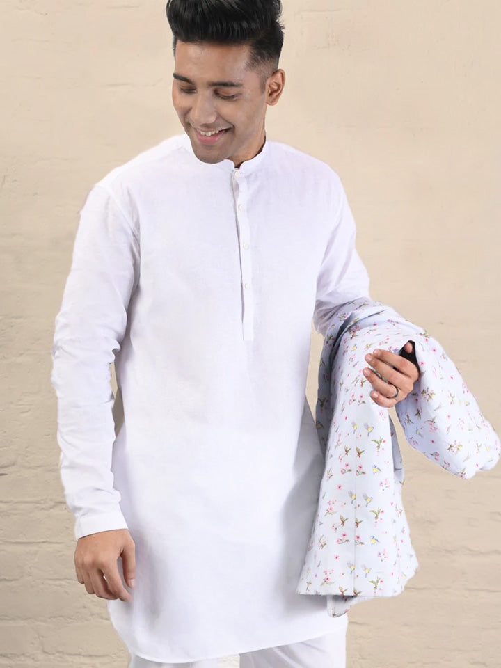 Long Linen Kurta - Nagai