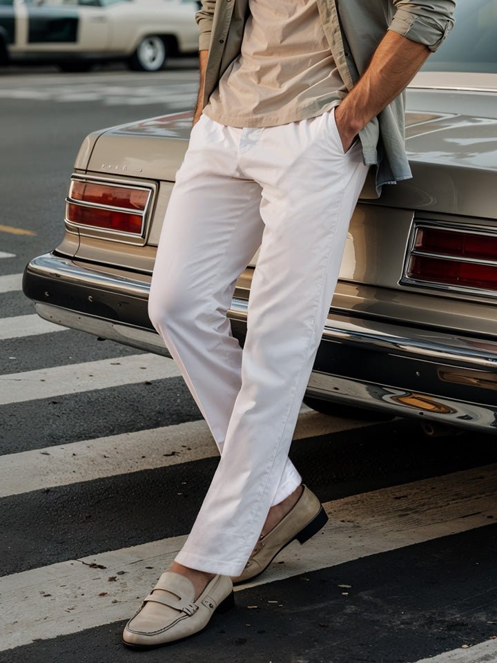 White Stretch Cotton Men’s Chinos