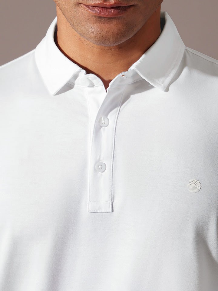White Supima Cotton Polo T-Shirt