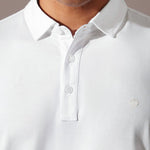 White Supima Cotton Polo T-Shirt