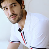 White Cotton Polo T-Shirt - Converge