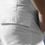 Downtown White 6-Pocket Cargo Shorts