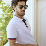 White Cotton Polo T-Shirt - Converge