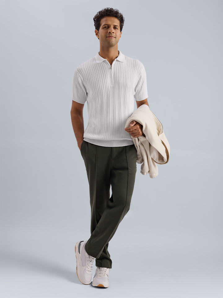 Cotton Flat Knit Polo - Ascend