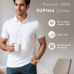 White Supima Cotton Polo T-Shirt