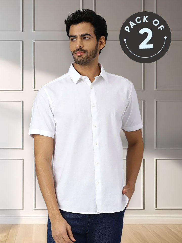 Regular Collar Shirt - Breeze ( Pack of 2)