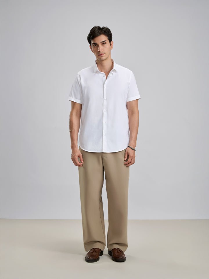 Classic Half Sleeve Oxford Shirt - Breeze | Kingdom of White
