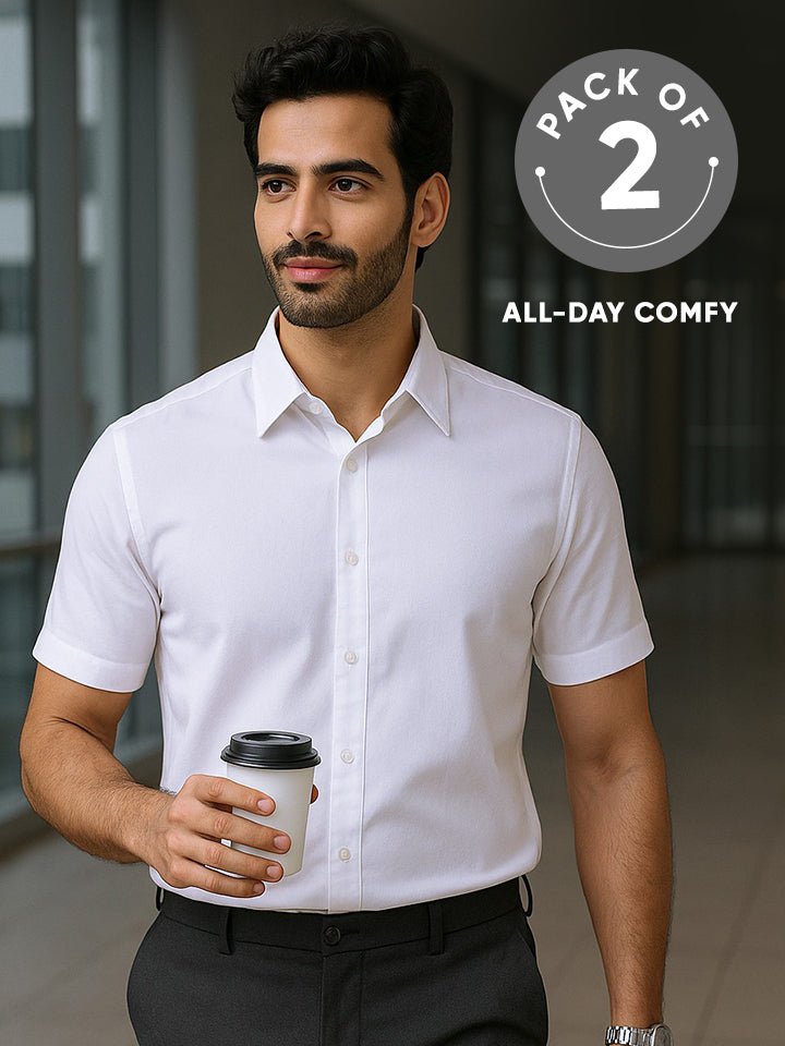 Regular Collar Shirt - Breeze ( Pack of 2)