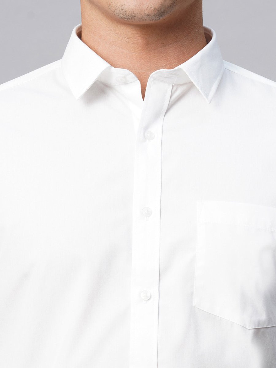 Regular Fit White Shirt - Pristine (Pack of 2)