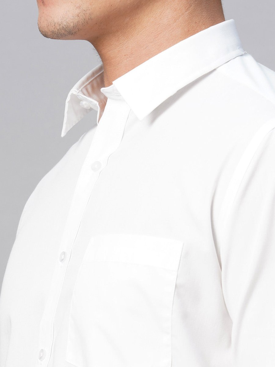 Regular Fit White Shirt - Pristine (Pack of 2)