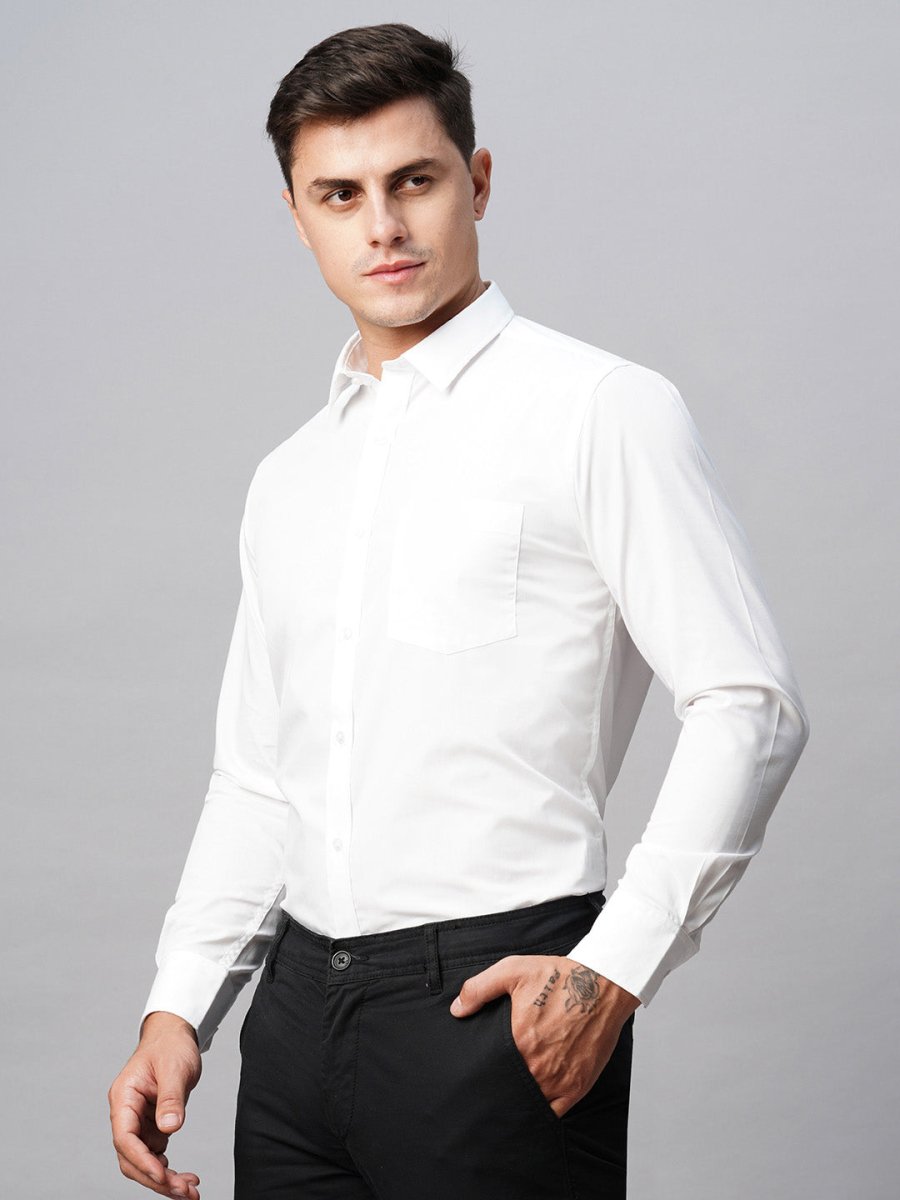 Regular Fiit White Shirt - Pristine (Pack of 3)