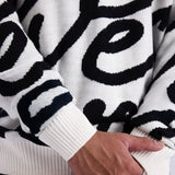 Jacquard Knitted Oversized Sweater - Cascade