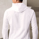 Cotton-Linen Hooded Shirt - Cocoon