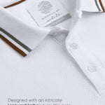 White Knitted Cotton Polo T-Shirt - Stallion 