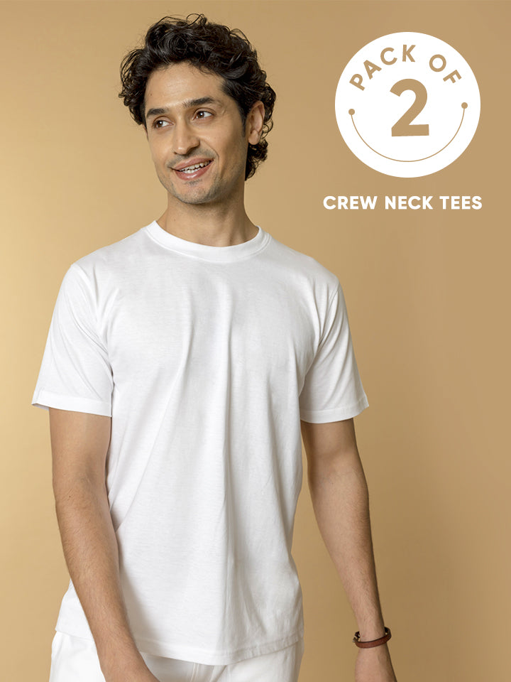 Crew Neck Cotton T-shirt - Daily (Pack of 2)