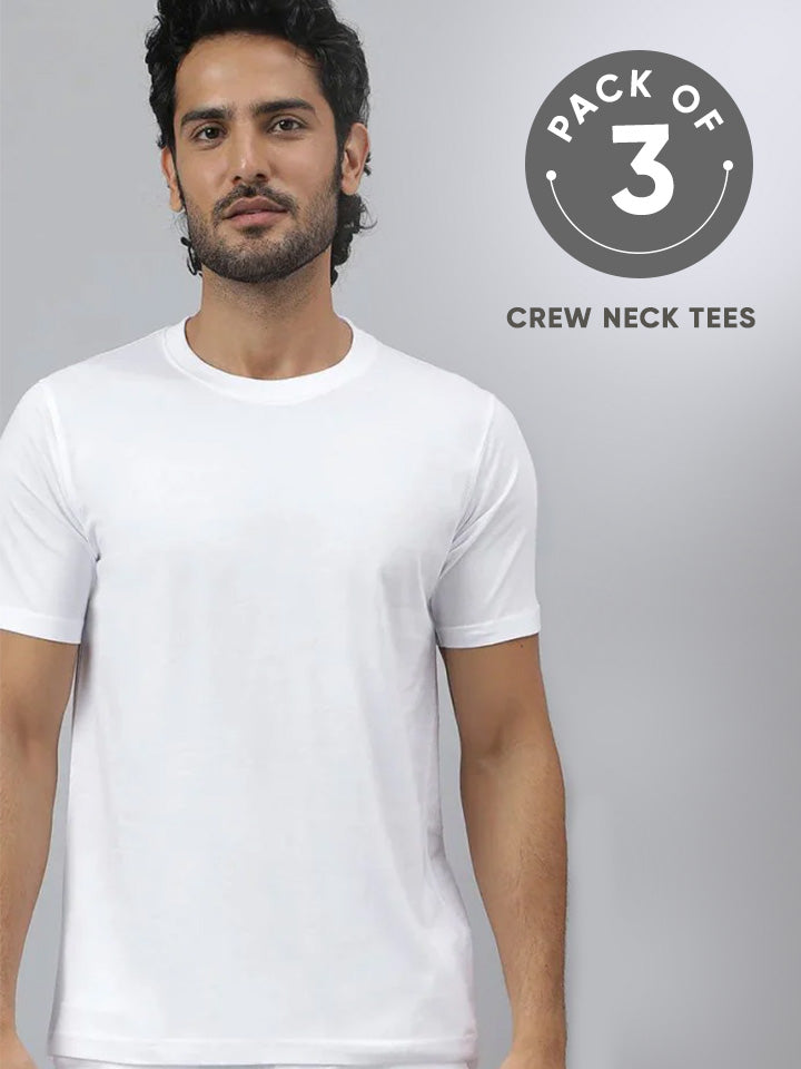 Crew Neck Cotton T-shirt - Daily (Pack of 3)