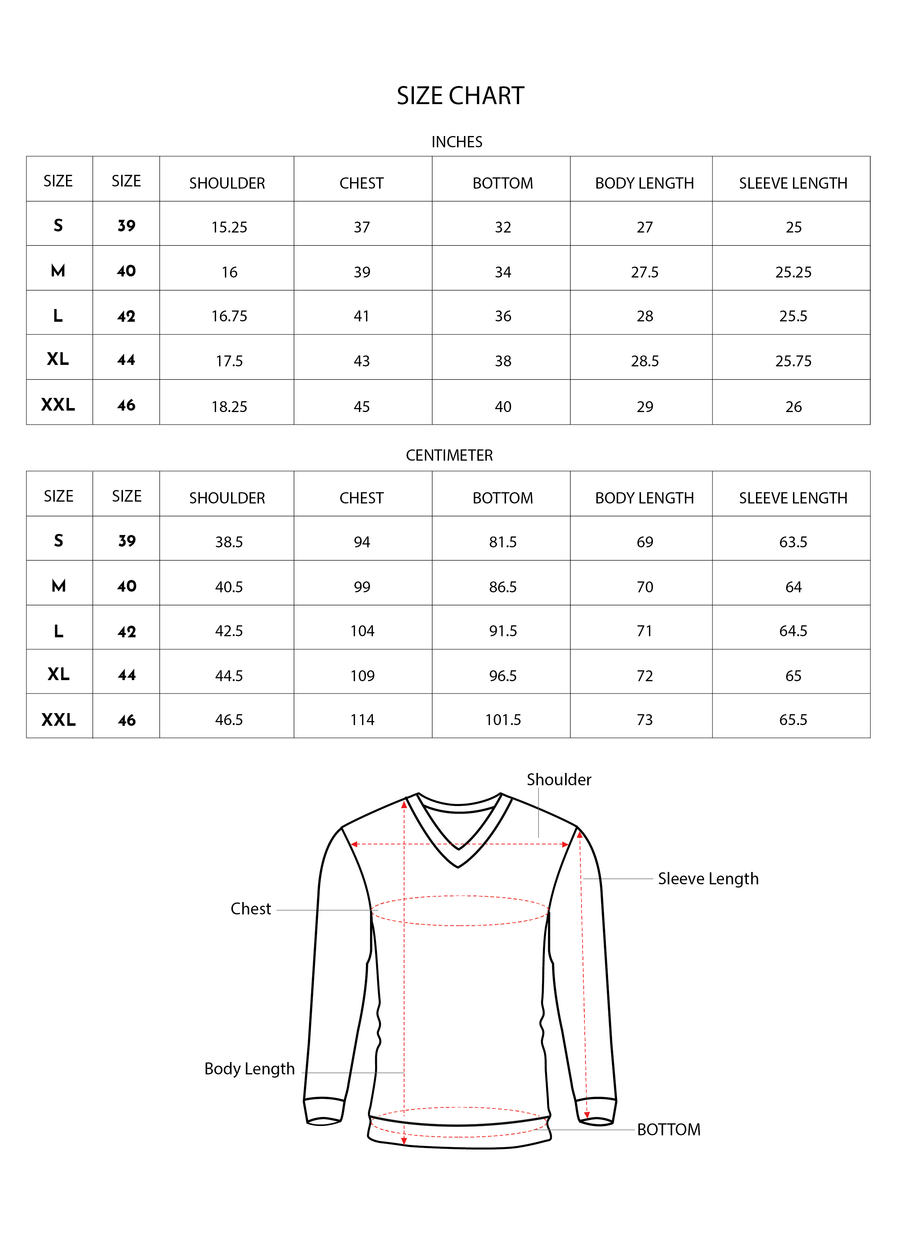 V-neck Full Sleeve Sweater - Den