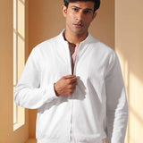 Cotton Zip-through Jacket - Enclave