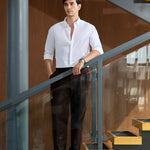 Everyday White Cotton Cutaway Collar Shirt