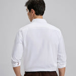 Everyday White Cotton Cutaway Collar Shirt