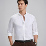 Everyday White Cotton Cutaway Collar Shirt