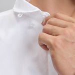 Everyday White Cotton Cutaway Collar Shirt
