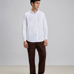 Everyday White Cotton Cutaway Collar Shirt