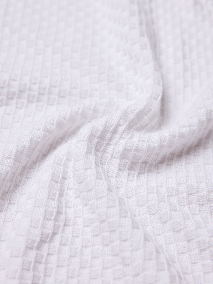 Knitted Zipper T-shirt - Zipped Cream