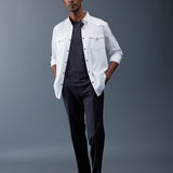 Cotton Twill Biker Shirt - Caravan