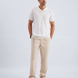 Knitted Zipper T-shirt - Zipped Cream